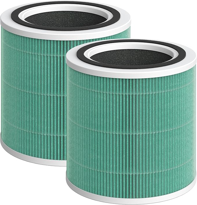 2 Packs AC400 Replacement Filter Compatible with Purivortex AC400 Air Cleaner Purifier, Toxin Absorber Filter, Green