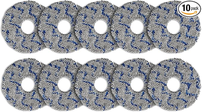 (10 Pack) T30S Mop Pads for ECOVACS DEEBOT T30S/ T30S Combo/ T30 Omni/ X5 Pro Omni/ N30 Omni/ T30S AI/ T50 Pro Omni/ T50 Pro Max/ X2 Omni/ X1 PRO Omni/ T10 Omni/ T10 Turbo/Yeedi M12 Pro+ Mop Pad