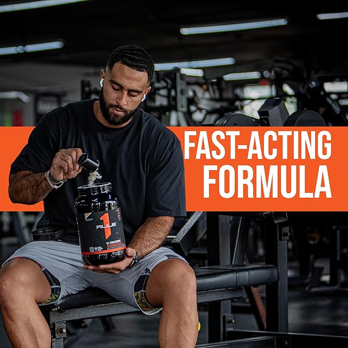Rule 1 R1 Protein Whey Isolate - with 25g Protein & 6g BCAA Exclusively from Isolated & Hydrolyzed Sources for Workout Recovery (10 Pounds*, Chocolate Fudge)