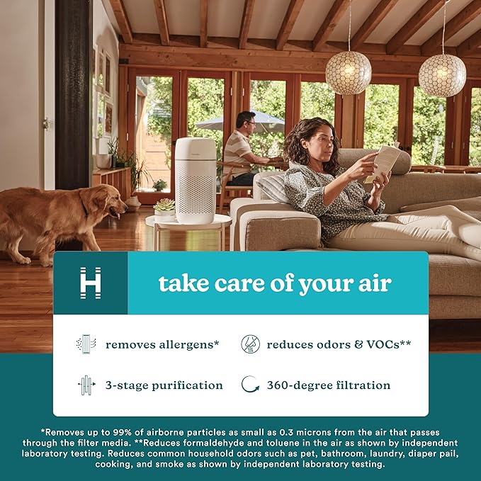 Homedics TotalClean 3-in-1 HEPA-Type Air Purifier Filter Replacement, Works with Homedics AP-T20, AP-T20WT and AP-T22 Air Purifiers, Captures Microscopic Airborne Particles