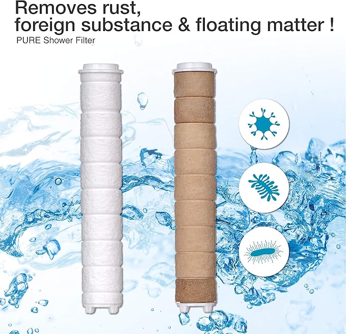 Eco Hi-Ball Vitamin C Shower Head 3-Pack | Water Saving, High Pressure Handheld Shower | Ceramic Mineral Filter Removes Chlorine for Skin & Hair Care | Universal Fit for Bathroom, RV | Easy Install