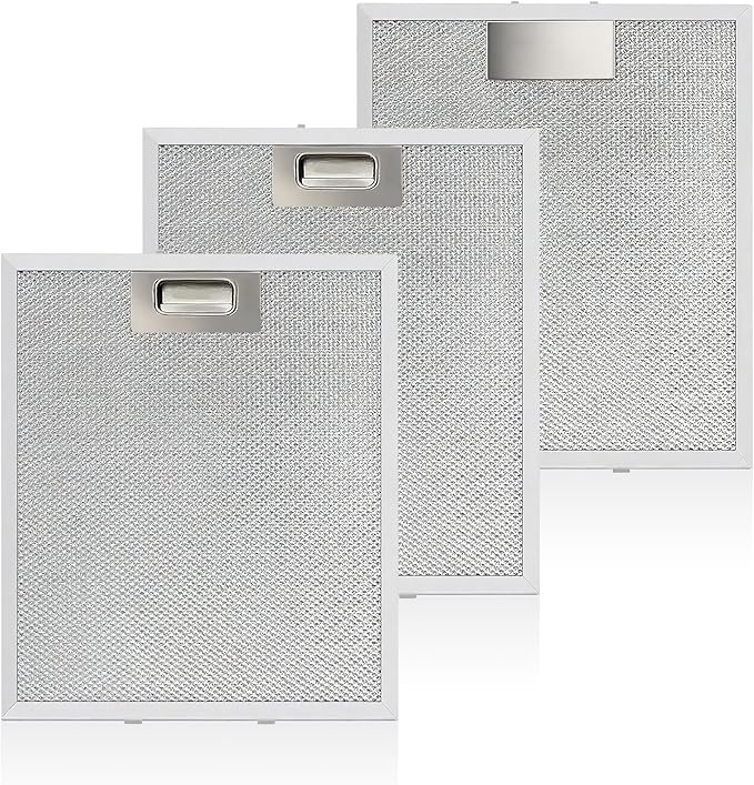 3-Pack Universal 12-5/9" x 10-1/5" Range Hood Aluminum Filter Mesh Screen Replacement for Most Kitchen Ventilation Systems
