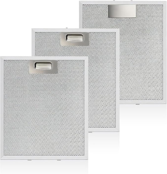 3-Pack Universal 12-5/9" x 10-1/5" Range Hood Aluminum Filter Mesh Screen Replacement for Most Kitchen Ventilation Systems