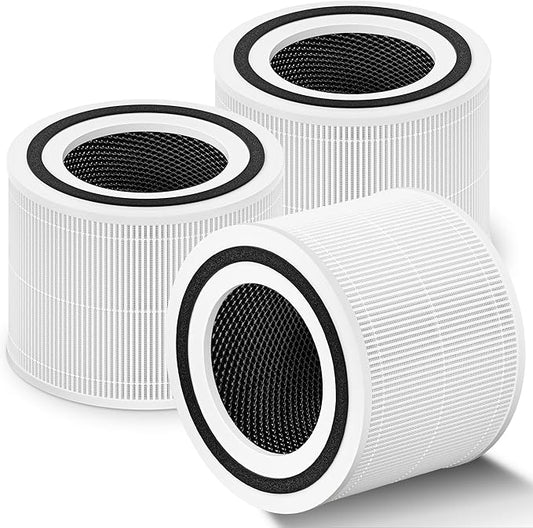 240 True HEPA 14 Replacement Filter Compatible with Puroair 240, 3-in-1 True HEPA Filter Replacement, Grade True HP-14 with Activated Carbon Filter, 3 Pack, White