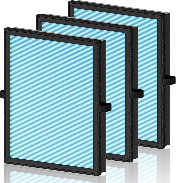 MK04 Air Filter Replacement for Aroeve MK04 MG04JH Air Purifier, 4-in-1 H13 True HEPA High-Efficiency Activated Carbon Filter, Standard Version (3 Pack)