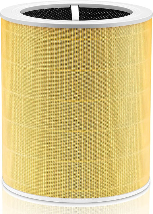 Core 600S Pet Care Replacement Filter for LEVOIT Core 600S & Core 600S-P Air Purifier, 3-in-1 HEPA, High-Efficiency Activated Carbon, Core 600S-RF-PA, 1 Pack, Yellow