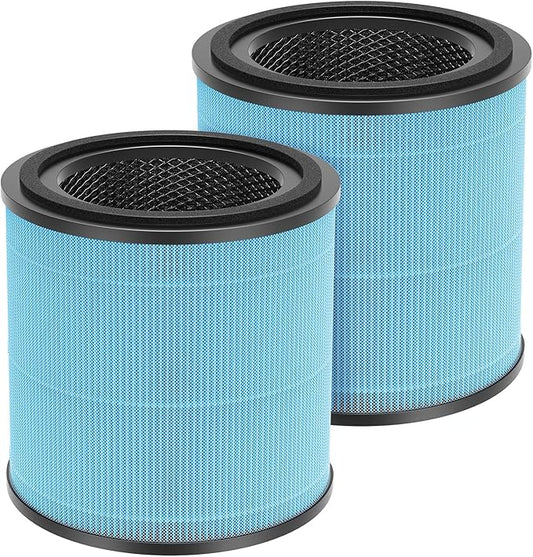 2 Pack AP0601 Filters Compatible with AIRTOK AP0601 Air Purifier 4-IN-1 HEPA Filter for Smoke Dust Odors Pollen Pet Dander Quiet 99.9% Removal to 0.3 Microns for Home Bedroom
