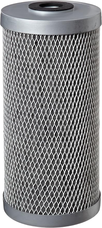 Pentair Pentek FloPlus-10BB Big Blue Carbon Water Filter, 10-Inch, Whole House Modified Molded Carbon Block Replacement Cartridge, 10" x 4.5", 0.5 Micron