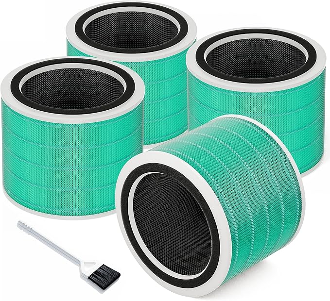 Core 200S Toxin Absorber Replacement Filter for LEVOIT Core 200S Smart WiFi Air Purifier, Funmit 3-in-1 H13 True HEPA Filter Replacement and High-Efficiency Activated Carbon, Part#Core 200S-RF, 4 Pack