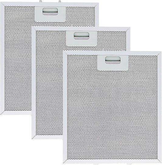𝑼𝒑𝒅𝒂𝒕𝒆𝒅 W10169961A Aluminum Range Hood Filters Replacement 3 Pack 10.5 x 12 Inch by Wadoy, 3-Layer Aluminum Mesh Range Hood Filter Metal Slip Joints Compatible with Whirl-pooll