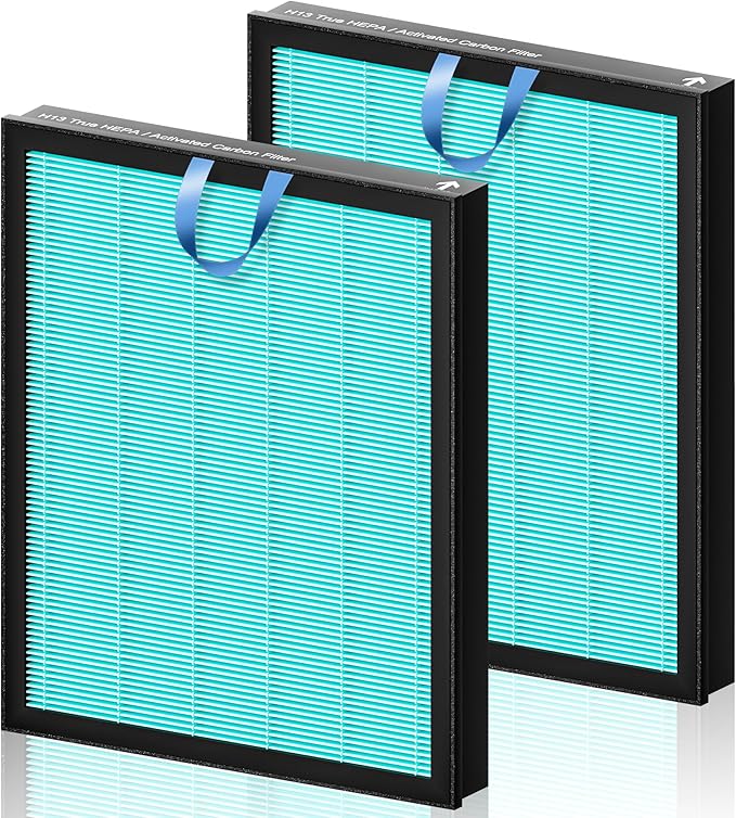 Vital 200S Smoke Remover Replacement Filter for LEVOIT Vital 200S and Vital 200S-P Air Purifier, True HEPA and High-Efficiency Activated Carbon Filter, Vital 200S-RF-SR (LRF-V201-BUS), 2 Pack, Blue