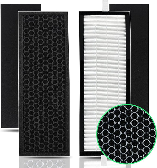 2 Pack HEPA Filter with Carbon Pre-Filter for Alen T500 Air Purifier, TF-60 / TF-60-MP, HEPA 13 / MERV 17, Compatible with Alen T500 Replacement Filter