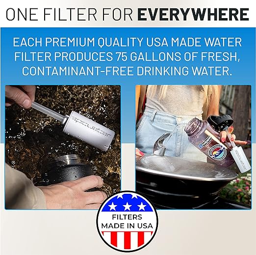 Epic Water Filters Nalgene OG Water Bottle with Filter, USA Made, BPA Free, Removes 99.99% Tap Water Contaminants, Forever Chemicals, Atomic Child, 32 oz