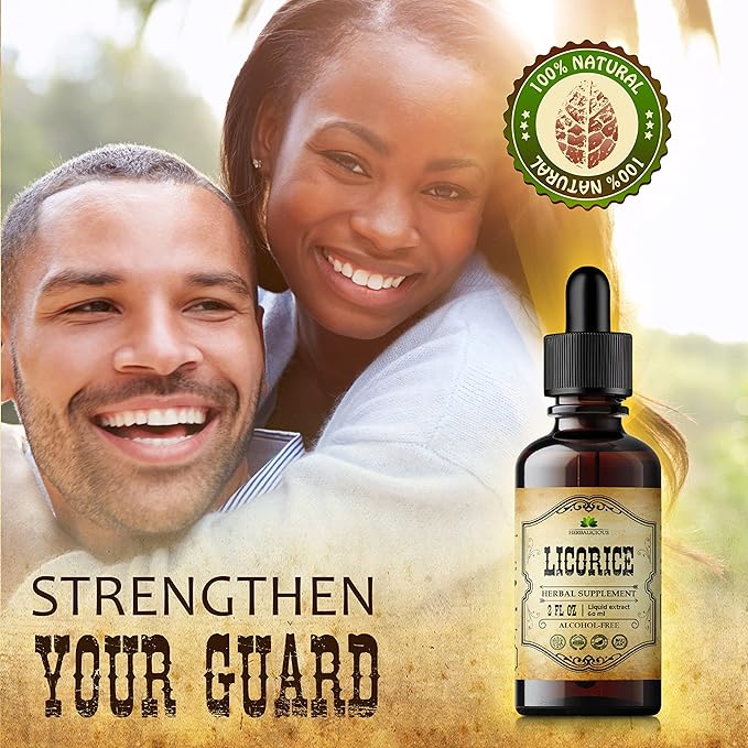Licorice Root Extract – Organic Licorice Root Liquid Supplement – Pure Glycyrrhiza Glabra for Digestive, Respiratory, Adrenal & Immune Support – 2 Fl Oz – Vegan, Non-GMO, Gluten-Free