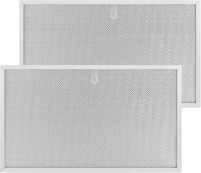 2PCS W11177751 Range Hood Grease Filter Fit for Whirlpool,Replaces Part Numbers,W10834041, W11176974, 4547137,W10419114, AP6285612, PS12348521, EAP12348521（17.24x11.18x0.35inch）