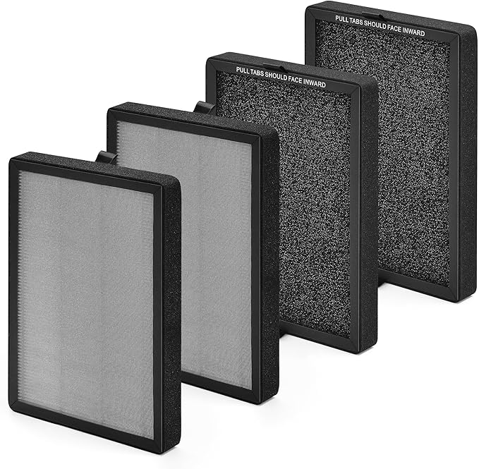 KF250 Replacement Filter Compatible with Kenmore Air Puri-fier Model PM2010, for KF250 1200e Series Air Puri-fier Replacement True HEPA Filter, Compare to Part# KF250, 4-Pack