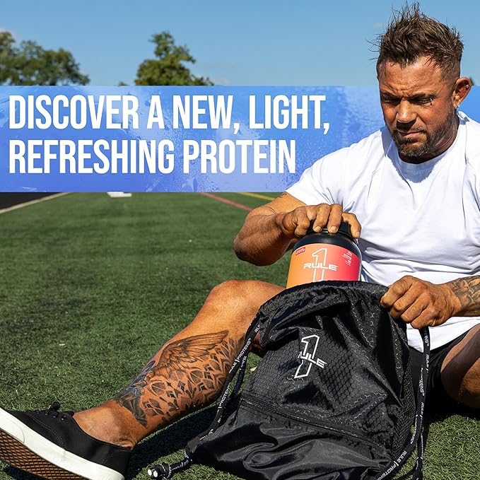 Rule 1 Clear Whey Isolate - 20g All-whey Isolate Protein, Over 9g EAAs, 300mg of Electrolyte Minerals, 90 Calories, Light, Crisp, and Refreshing Taste (27 Servings, Blue Raspberry)