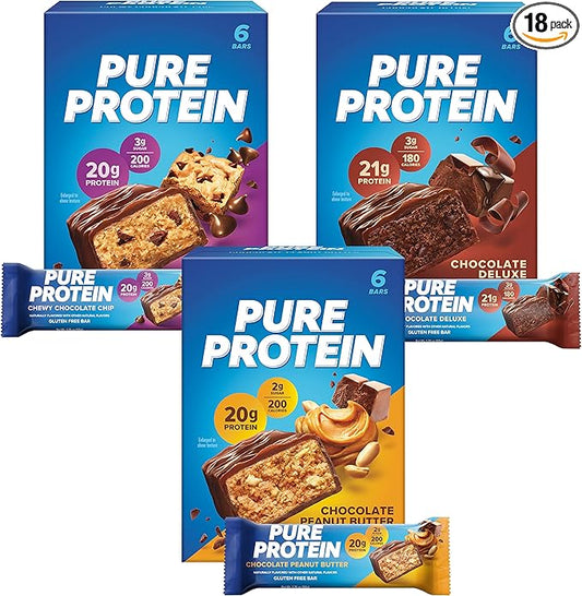 Pure Protein Bars Chocolate Variety Pack (18 ct)