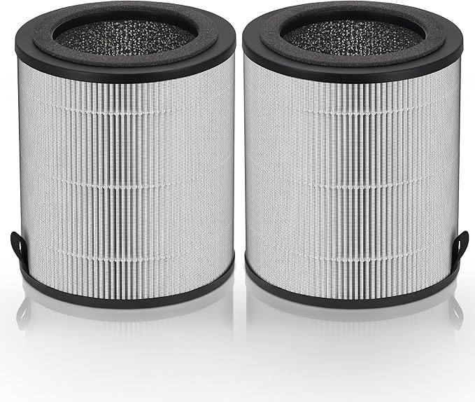JF 100 Replacement Filter Compatible with Jafanda Air P Puri-fier Filter JF100, 3-Stage Filtration with High-Efficiency Carbon, Compare to Part# JF100-RF, 2-Pack