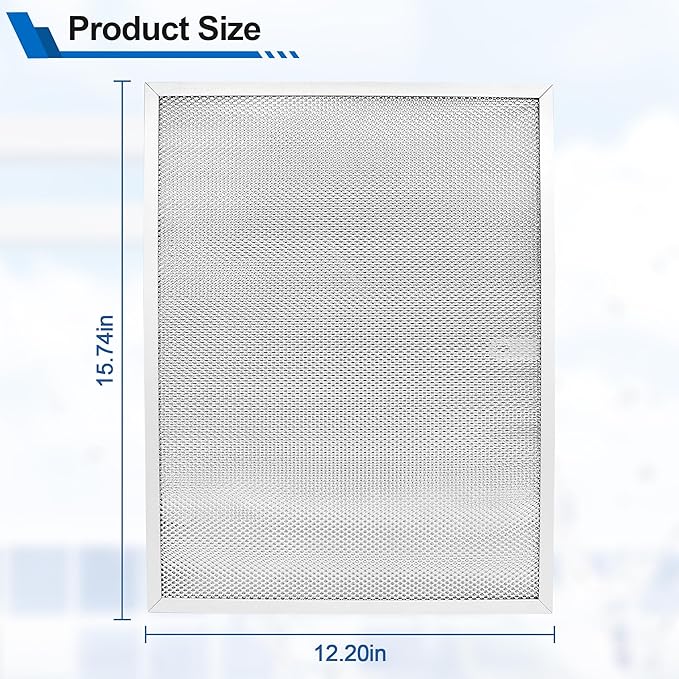 203368 F50F F300 Air Prefilter Replacement for Honey-Well Cleaner 16'' x 12.5'' Air Pre Filter Replaces, Electronic Air Cleaner Post Filter F300E1019-F300A1625-2 Pack