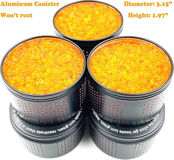 Gun Safe Dehumidifier, Moisture Absorbers, TOAAOT 200g Silica Gel Canister for Gun Case, Tool Box (6 Units)