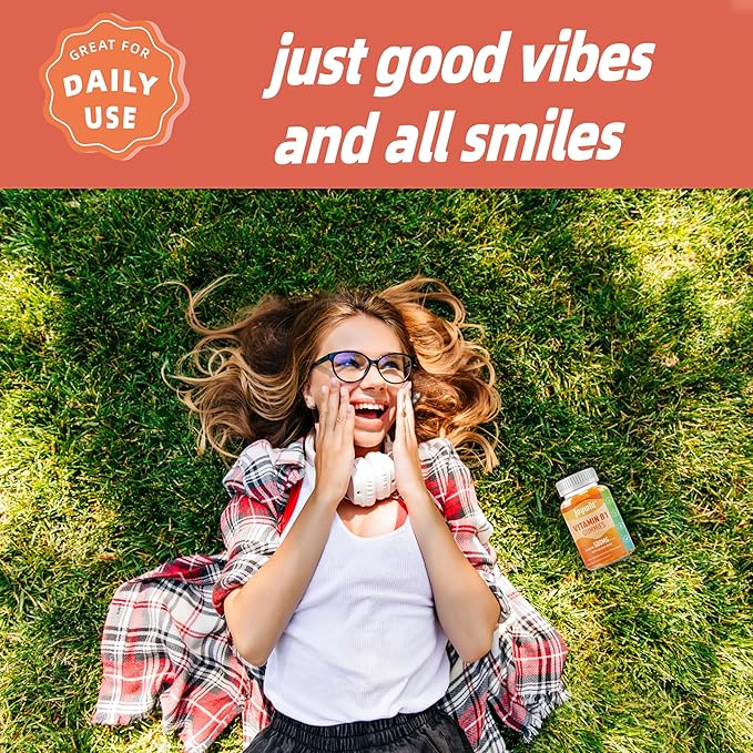 Vitamin B1 Gummies 500mg, Chewable Thiamine B1 Supplement for Adults, with 600mg Calcium Citrate, Support Nervous System, Vegan, Natural Orange Flavor