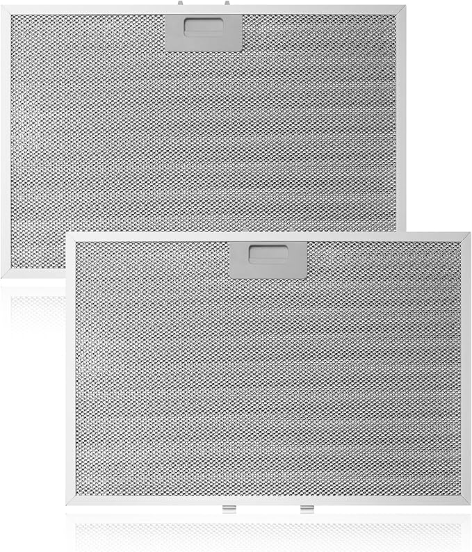 2PCS WB02X11012 Range Hood Grease Filter Compatible with GE JV566H1SS JV566H2SS JV665H1BB JV665H1CC JV665H1WW, Approximately 17-1/2 x 11-5/8 Inches