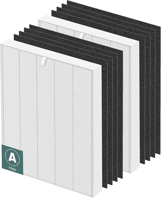 115115 HEPA Replacement Filter A for Winix Plasmawave Air Purifier C535 5300 5300-2 6300 6300-2 P300 AM90 C909 9800,2 x True HEPA Size 21 Filters + 8 x Carbon Pre-Filters