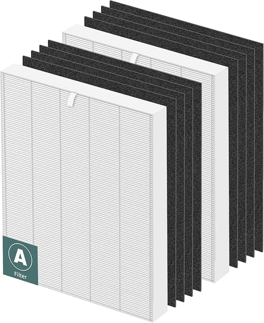 115115 HEPA Replacement Filter A for Winix Plasmawave Air Purifier C535 5300 5300-2 6300 6300-2 P300 AM90 C909 9800,2 x True HEPA Size 21 Filters + 8 x Carbon Pre-Filters