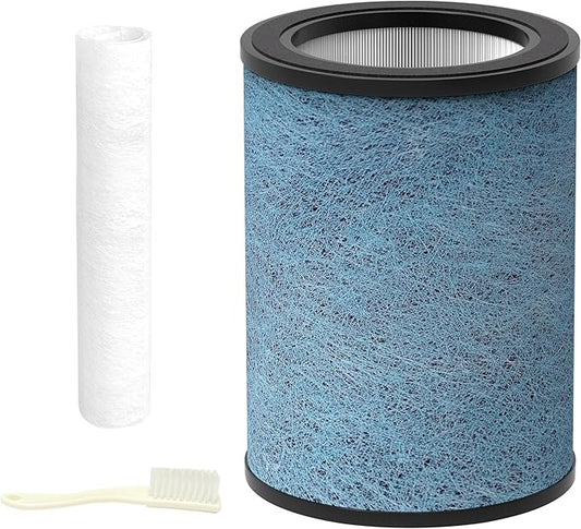 HP302 NeverChange Replacement Filter Compatible with Shark Never Change Air Purifier MAX HP301 Clean Sense Series HP200 HC502 HP232 AP1000, H13 Grade HEPA Filter, Part# HE2FKBAS, HE2FKBASMB, 1 Pack
