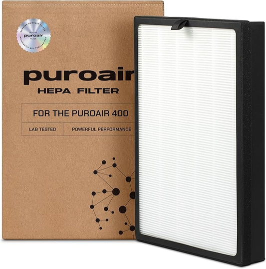 PuroAir 400 Replacement Filter - HEPA Filters up to 99.9% of Smoke, Pollen, Dust and Common Household Pollutants - HEPA Air Filter Replacement for PuroAir 400 Air Purifier