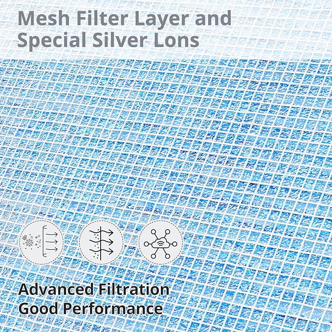 4 Pack MK04 MG04JH Replacement Filters Compatible with MK04 MG04JH Air Purifier MK-04 HEPA Filter for Home Large Room Up to 1095 Sq.Ft for Home, Bedroom, Part No. MK04LX