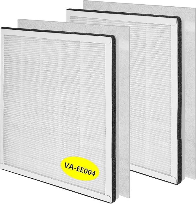 VA-EE004 Replacement Filter, Compatible with VAVA 3-in-1 VA-EE004 Air Purifier, True HEPA & Activated Carbon Filter Set, 2-Pack