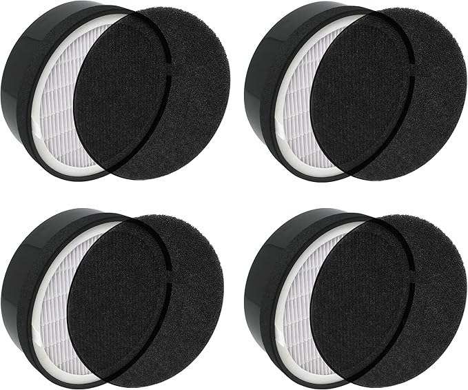 Fette Filter - Premium H13 True HEPA Replacement Filter compatible with Levoit Air Purifier LV-H132 Also Compatiable with other select Air Purifiers see listing for details Pack of 4