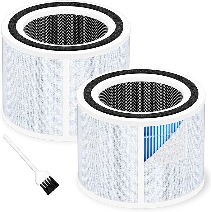 Core 300 Smoke Remover Replacement Filter for LEVOIT Core 300, Core 300S and Core 300-P Air Purifier, 4-in-1 H13 True HEPA Filter Replacement, Compared to Part # Core 300-RF-SR, 2 Pack, Blue