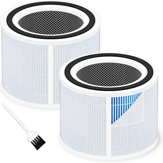 Core 300 Smoke Remover Replacement Filter for LEVOIT Core 300, Core 300S and Core 300-P Air Purifier, 4-in-1 H13 True HEPA Filter Replacement, Compared to Part # Core 300-RF-SR, 2 Pack, Blue