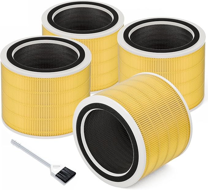 Funmit Core 200S Pet Care Replacement Filter for LEVOIT Core 200S Smart WiFi Air Purifier, 3-in-1 H13 True HEPA Filter Replacement and High-Efficiency Activated Carbon, Part # Core 200S-RF, 4 Pack