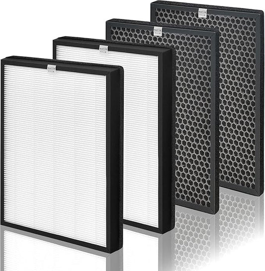 AP-B102 Replacement Filter Compatible with Alexapure Breeze Air Pu-rifier AP-B102 and 3049 Filter Set, 2 Main Filters and 2 Activated Carbon Filters Included