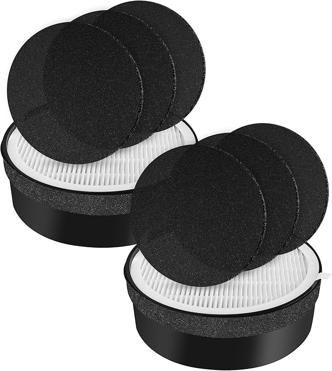 HME020248N Replacement Filter Compatible with hOmeLabs HME020248N Air Purifier, 2 Main Filter + 6 Activated Carbon Pre-filters