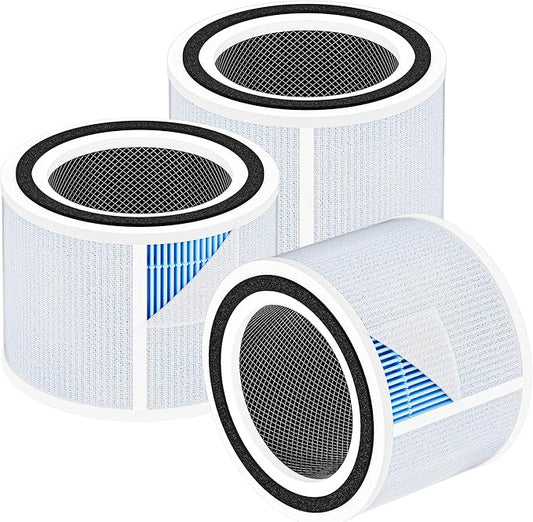 Core 300 Smoke Remover Replacement Filter for LEVOIT Core 300, Core 300S and Core 300-P Air Purifier, 4-in-1 H13 True HEPA Filter Replacement, Compared to Part # Core 300-RF-SR, 3 Pack, Blue