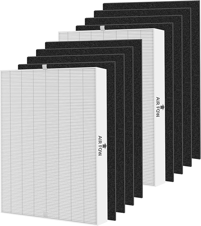 APPLIANCEMATES Airmega AP-1512HH Filter Replacement for Coway Airmega AP-1512HH Mighty and 200M Air Purifiers 8 Carbon Odor Filter and 2 True HEPA Filter AP-1512hh/ap-1518r