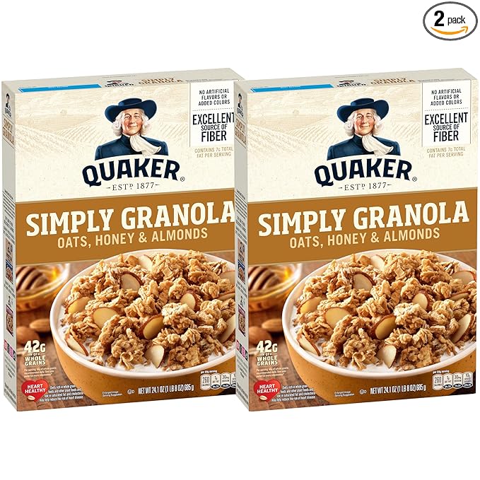 Quaker Simply Granola Honey & Almond, (Pack of 2)