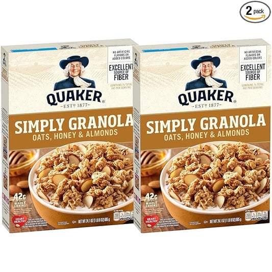 Quaker Simply Granola Honey & Almond, (Pack of 2)