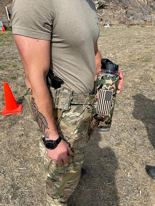 Epic Water Filters Nalgene OG Water Bottle with Filter, USA Made, BPA Free, Removes 99.99% Tap Water Contaminants, Forever Chemicals (Military Support, 48 Ounce)