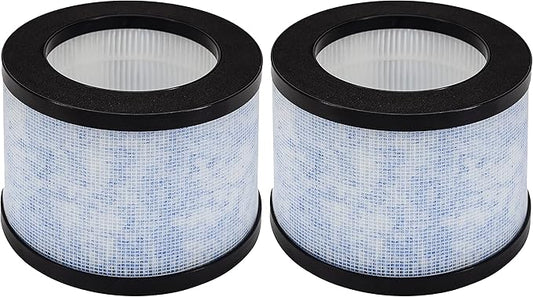 MK01/DH-JH01 True HEPA Replacement Filter, Compatible with AROEVE MK01 & MK06 and Kloudi Air Purifier DH-JH01, Intelabe EPI080/EP1080, and Elechomes EPI081/EP1081 Air Purifier, 2Pack