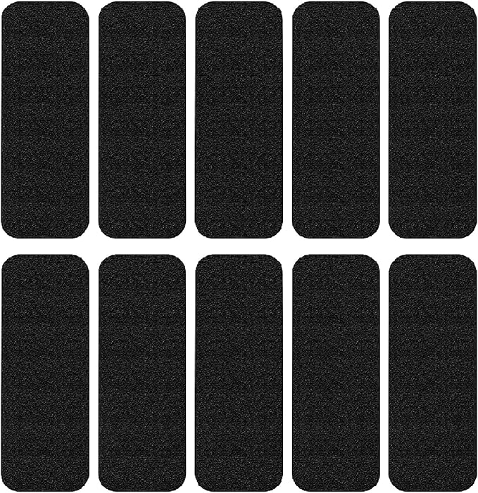 FINGUOLA 10 Pack Ceiling Fan Filters for Blades, Activated Coconut Carbon Fan Filter for Ceiling Fan, Easy-Stick Universal Air Filter for Common Household Contaminants