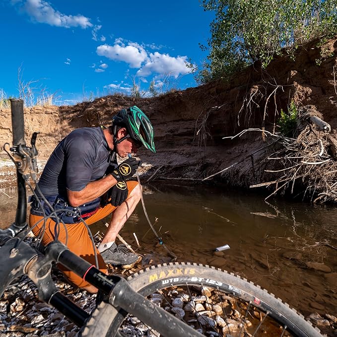 Water Filter Straw, Water Purifier, Ultralight Backpacking Water Filter, Hiking, Camping, Survival, Travel, 2’ Tubing extends to 4’, Purifies 250 Gal