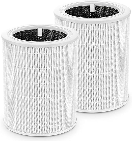 Core 600S Replacement Filter for LEVOIT Core 600S & Core 600S-P Air Purifier, 3-in-1 HEPA Filter Core 600S-RF Replacement Filter for Home Large Room, 2 Pack, White