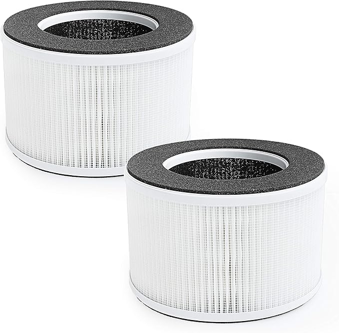 Flintar True HEPA Replacement Filter, Compatible with hOmeLabs Home 4-in-1 Compact HEPA Air Purifier HME020020N Only, AKJ050GE, 2-Pack