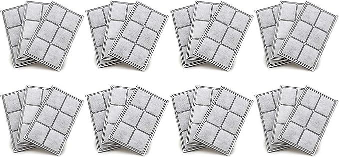 NISPIRA Premium Platium Charcoal Water Filter Replacement for Drinkwell Pet Fountain - 24 Filters